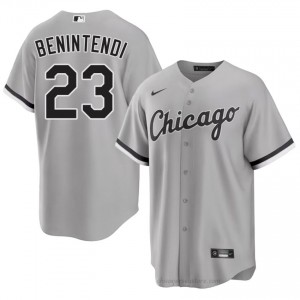 Premium Andrew Benintendi #23 CWS Men Baseball Jersey | Grey South Side Pride Edition SCq45A96