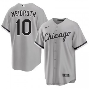 #10 Chase Meidroth MLB Men Baseball Jersey | CWS White Sox Grey Fan Gear 02nLNa74