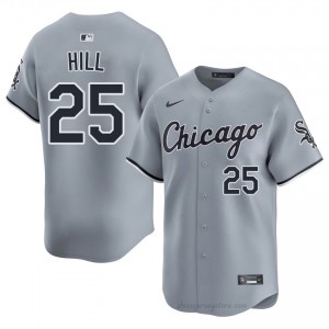 ChiSox Derek Hill #25 Gray Men Baseball Jersey | 2026 Season Pro-Grade T88I1S96