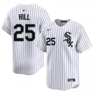 Premium Derek Hill #25 CWS Men Baseball Jersey | White South Side Pride Edition eyG3kW33