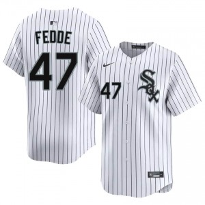 #47 Erick Fedde Official Men Baseball Jersey | CWS White Sox White Fan Gear CXj08i68