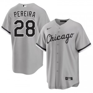 #28 Everson Pereira Genuine Men Baseball Jersey | CWS White Sox Grey Fan Gear 30uQn363