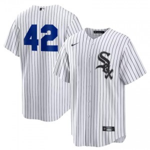 #42 Jackie Robinson Day Official Men Baseball Jersey | CWS White Sox White Fan Gear 56s60326
