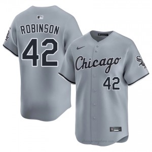 Jackie Robinson #42 Chicago White Sox Baseball Jersey | Replica Men Gray Stitch Edition N4c52j20