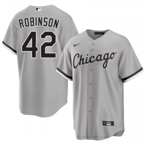 #42 Jackie Robinson MLB Men Baseball Jersey | CWS White Sox Grey Fan Gear N4NOh661