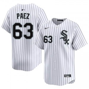 #63 Jedixson Paez Classic Men Baseball Jersey | CWS White Sox White Fan Gear m7Jtns96