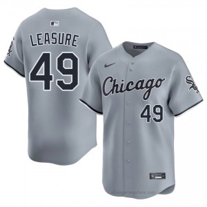 Iconic Jordan Leasure #49 CWS Men Baseball Jersey | Gray South Side Pride Edition aVF51151