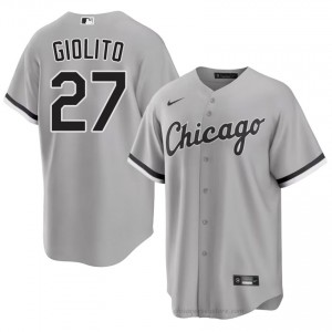 #27 Lucas Giolito Classic Men Baseball Jersey | CWS White Sox Grey Fan Gear WB468u88