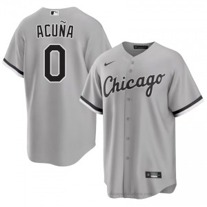Luisangel Acuna #0 Chicago White Sox Baseball Jersey | Game Men Grey Stitch Edition 57cb8y89