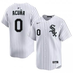 Replica Luisangel Acuna #0 CWS Men Baseball Jersey | White South Side Pride Edition y54ABe66