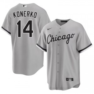 #14 Paul Konerko Official Men Baseball Jersey | CWS White Sox Grey Fan Gear kp150a77