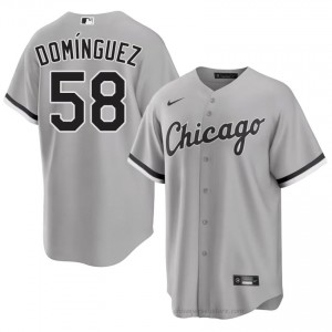 Game Seranthony Dominguez #58 CWS Men Baseball Jersey | Grey South Side Pride Edition A371q426