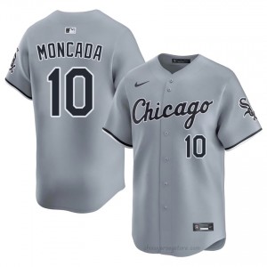#10 Yoan Moncada Pro-Grade Men Baseball Jersey | CWS White Sox Gray Fan Gear X0t67A43