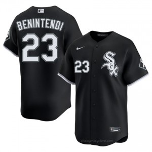 ChiSox Andrew Benintendi #23 Black Men Baseball Jersey | 2026 Season Pro-Grade o83yNs80