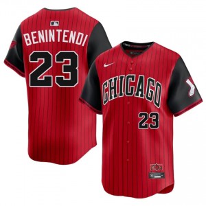 #23 Andrew Benintendi Classic Men City Connect Baseball Jersey | CWS White Sox Red Fan Gear 63KD8478