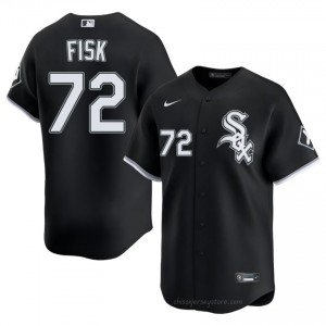 Carlton Fisk #72 Chicago White Sox Baseball Jersey | Game Men Black Stitched Edition 01G4KO75