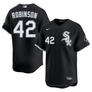 Game Jackie Robinson #42 CWS Men Baseball Jersey | Black South Side Pride Edition MEnRR144