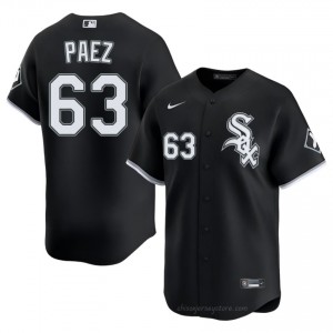 Jedixson Paez #63 Chicago White Sox Baseball Jersey | Durable Men Black Stitched Edition 6m56uc44