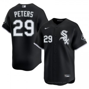 ChiSox Tristan Peters #29 Black Men Baseball Jersey | 2026 Season Genuine Q608l677
