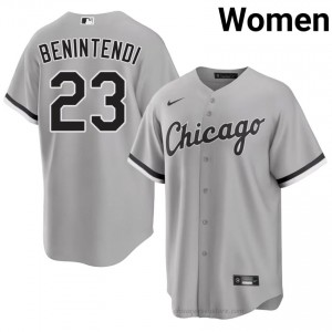 #23 Andrew Benintendi Limited Women Baseball Jersey | CWS White Sox Grey Fan Gear 7U34nh54