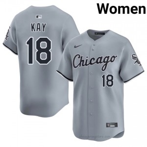 Anthony Kay #18 Chicago White Sox Baseball Jersey | Premium Women Gray Stitched Edition 2GA38338