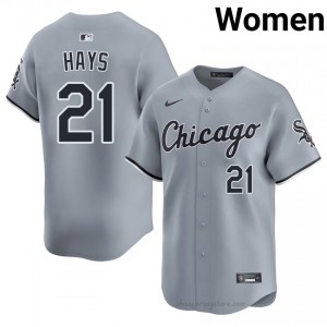 #21 Austin Hays Genuine Women Baseball Jersey | CWS White Sox Gray Fan Gear 3HX07767