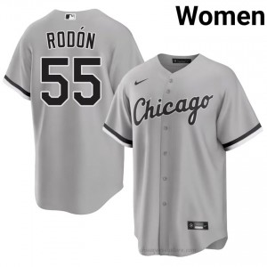 ChiSox Carlos Rodon #55 Grey Women Baseball Jersey | 2026 Season Pro-Grade U3C46221