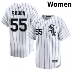 #55 Carlos Rodon Gameday Women Baseball Jersey | CWS White Sox White Fan Gear IF8F5582