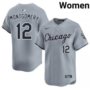 Colson Montgomery #12 Chicago White Sox Baseball Jersey | Exclusive Women Gray Stitched Edition W1um1F16