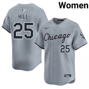 Authentic Derek Hill #25 CWS Women Baseball Jersey | Gray South Side Pride Edition 0tO83699