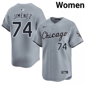 #74 Eloy Jimenez Limited Women Baseball Jersey | CWS White Sox Gray Fan Gear 013pa622
