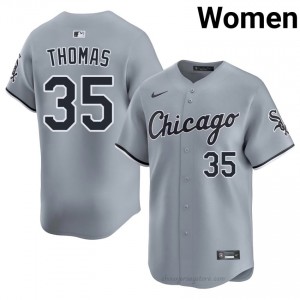 Game Frank Thomas #35 CWS Women Baseball Jersey | Gray South Side Pride Edition 54316060