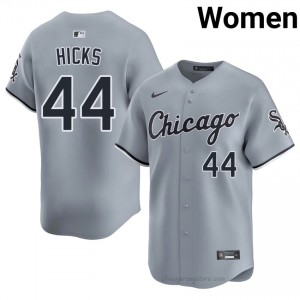 ChiSox Jordan Hicks #44 Gray Women Baseball Jersey | 2026 Season Pro-Grade 7Q78s715