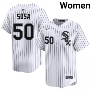 #50 Lenyn Sosa Classic Women Baseball Jersey | CWS White Sox White Fan Gear 0hD4r097