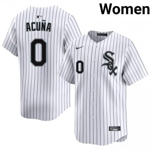 #0 Luisangel Acuna Gameday Women Baseball Jersey | CWS White Sox White Fan Gear GP682729