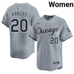 ChiSox Miguel Vargas #20 Gray Women Baseball Jersey | 2026 Season Classic SLx3pq91