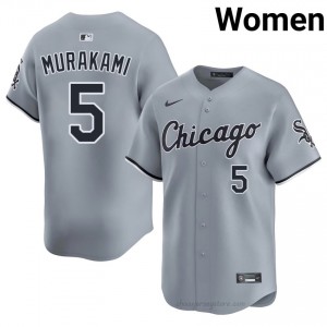 #5 Munetaka Murakami Pro-Grade Women Baseball Jersey | CWS White Sox Gray Fan Gear 04m1LK34