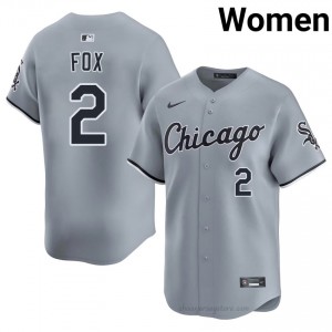 Exclusive Nellie Fox #2 CWS Women Baseball Jersey | Gray South Side Pride Edition b11CjF82