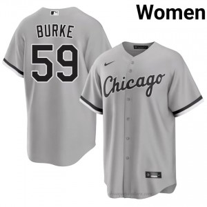 Sean Burke #59 Chicago White Sox Baseball Jersey | Exclusive Women Grey Stitched Edition DS285Y25