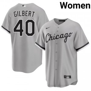 ChiSox Tyler Gilbert #40 Grey Women Baseball Jersey | 2026 Season Classic e15tu610
