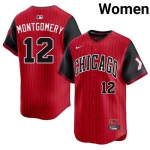 Colson Montgomery #12 Chicago White Sox City Connect Baseball Jersey | Durable Women Red Stitch Edition 035DcD90