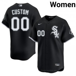 ChiSox Custom #00 Black Women Baseball Jersey | 2026 Season MLB 86S33L75