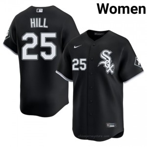 Derek Hill #25 Chicago White Sox Baseball Jersey | Replica Women Black Embroidery Edition 3c70A336