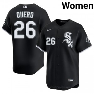 ChiSox Edgar Quero #26 Black Women Baseball Jersey | 2026 Season Gameday Ss5U4Q76