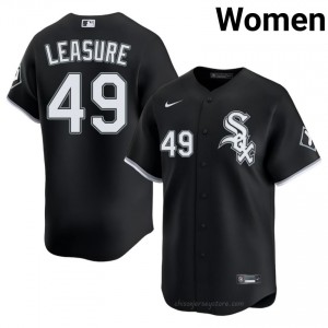 ChiSox Jordan Leasure #49 Black Women Baseball Jersey | 2026 Season Genuine E1mpI376