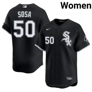 Lenyn Sosa #50 Chicago White Sox Baseball Jersey | Durable Women Black Embroidery Edition T3Bv4042