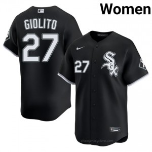 #27 Lucas Giolito Limited Women Baseball Jersey | CWS White Sox Black Fan Gear 6oKi0725