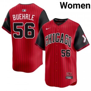 Mark Buehrle #56 Chicago White Sox City Connect Baseball Jersey | Premium Women Red Stitch Edition 6468s836