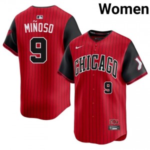 ChiSox Minnie Minoso #9 Red Women City Connect Baseball Jersey | 2026 Season Genuine 842C1843