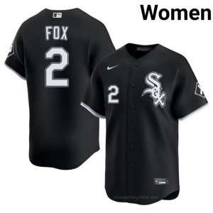 Nellie Fox #2 Chicago White Sox Baseball Jersey | Premium Women Black Embroidery Edition YTG61r68